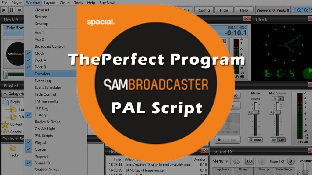 The Perfect Program PAL Script SAM Broadcaster The Perfect Program PAL Script SAM Broadcaster